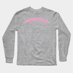 Bridesmaid Varsity Lettering with Hearts Long Sleeve T-Shirt